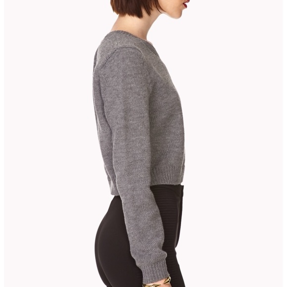 Forever 21 Sweaters - grey cropped sweater